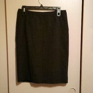 Gray lined pencil skirt size 4